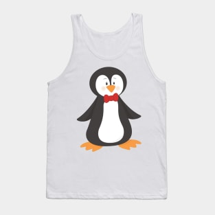 Cute Penguin, Little Penguin, Penguin With Bow Tie Tank Top